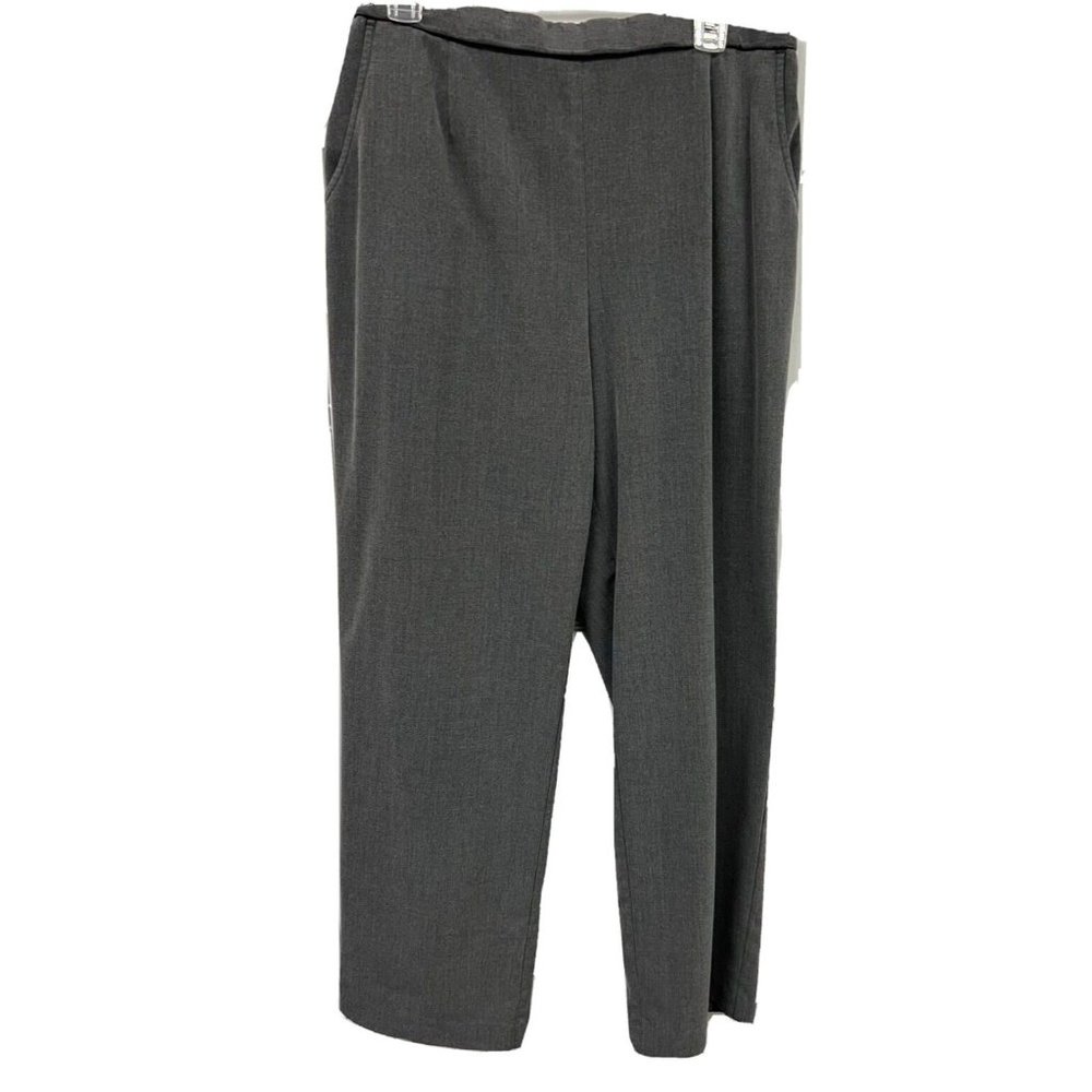 Women's Kim Rogers Knit Pull-on Slacks Pants Size 16W Gray